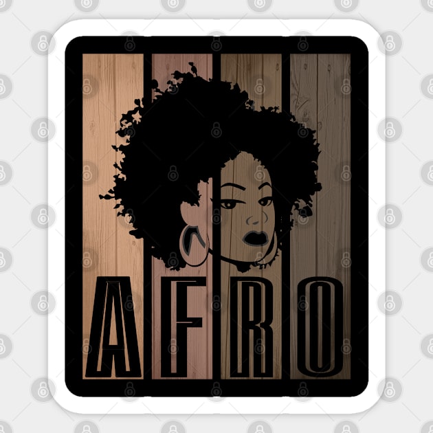 Strong Black Afro Girl African American Melanin Afro Queen Gift Sticker by HypeProjecT